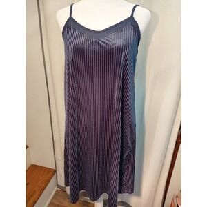 Vintage Y2K‎  Velvet Burnout Slip Dress Sheer Trim Small